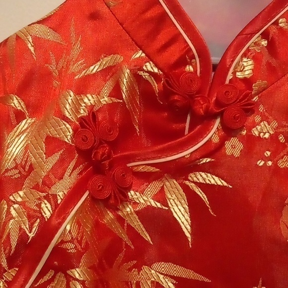 Adorable Little Girl's Red Floral Kamona Dress - Size 1 - Picture 2 of 6